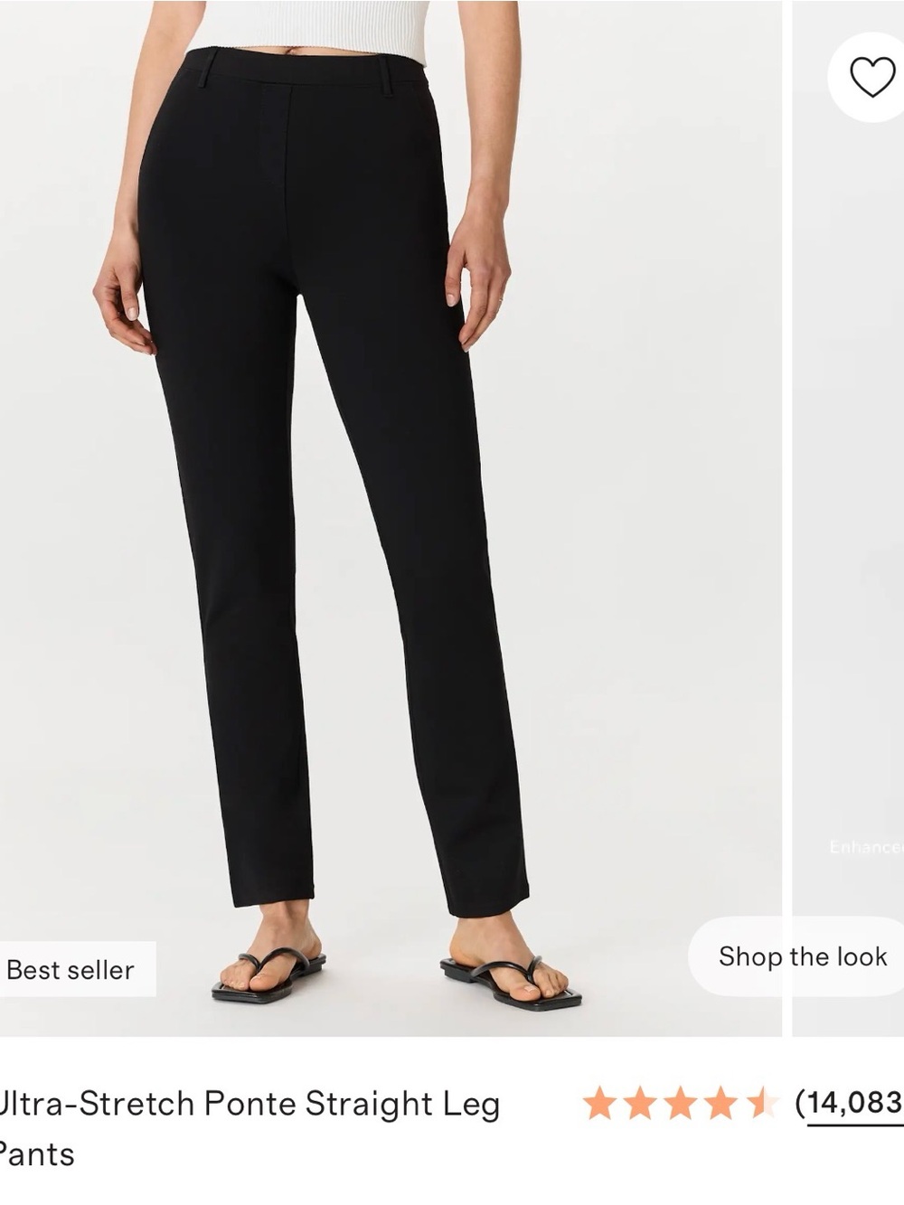 Quince Black Ultra-Stretch Straight-Leg Ponte Pants